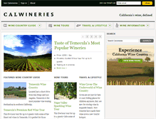 Tablet Screenshot of calwineries.com